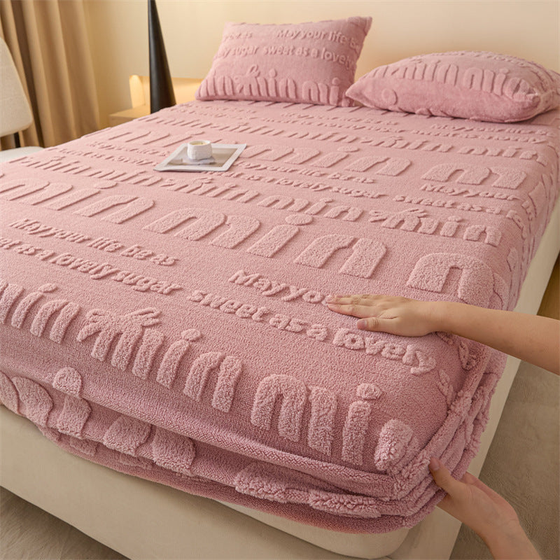 Ultra-Soft Textured Plush Bed Cover