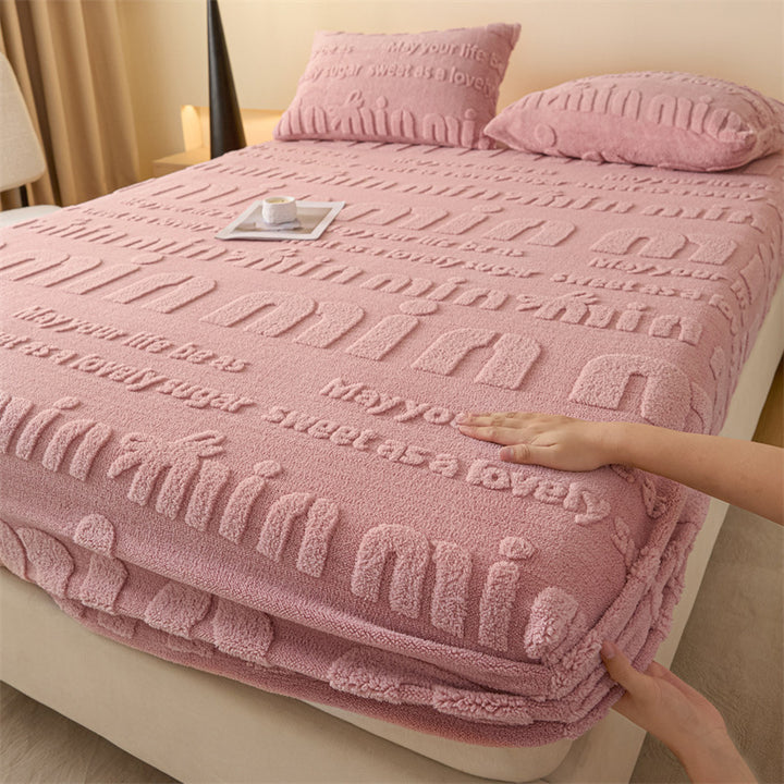 Ultra-Soft Textured Plush Bed Cover
