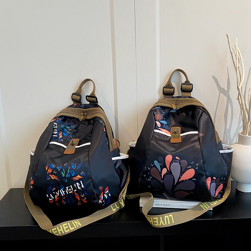 Artistic Floral Drawstring Backpack Stornfield