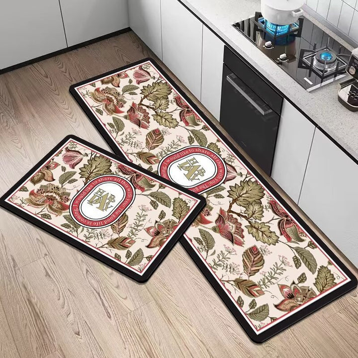 Artistic Floral Kitchen Mat Set