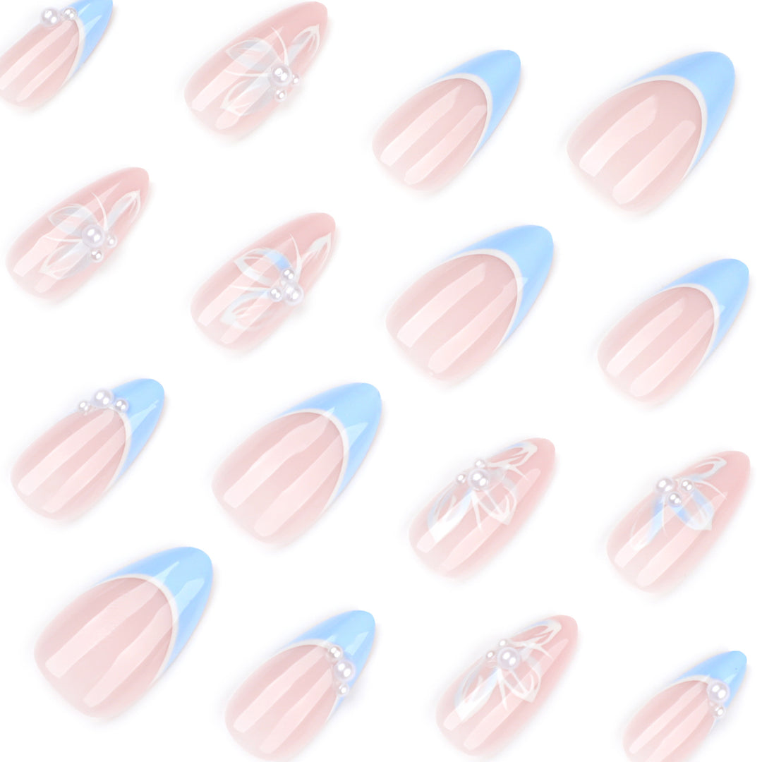 Elegant artificial nails with floral accents and glamorous design Stornfield