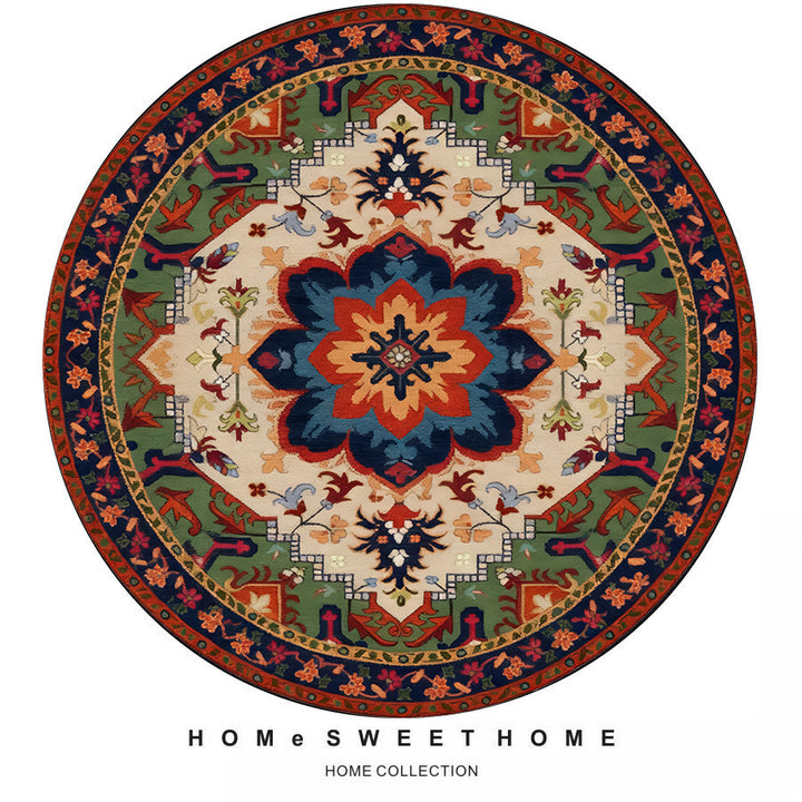 Vintage-Inspired Round Area Rug