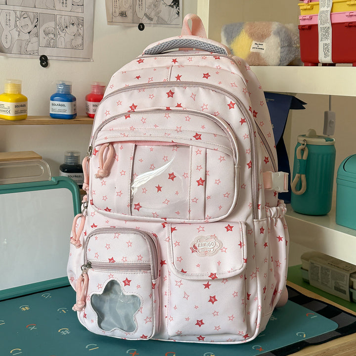 Star-Printed Casual School Backpack Stornfield