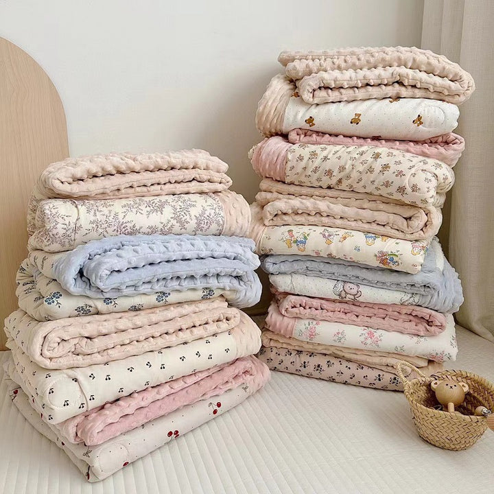 Reversible Minky Dot Plush Baby Blanket