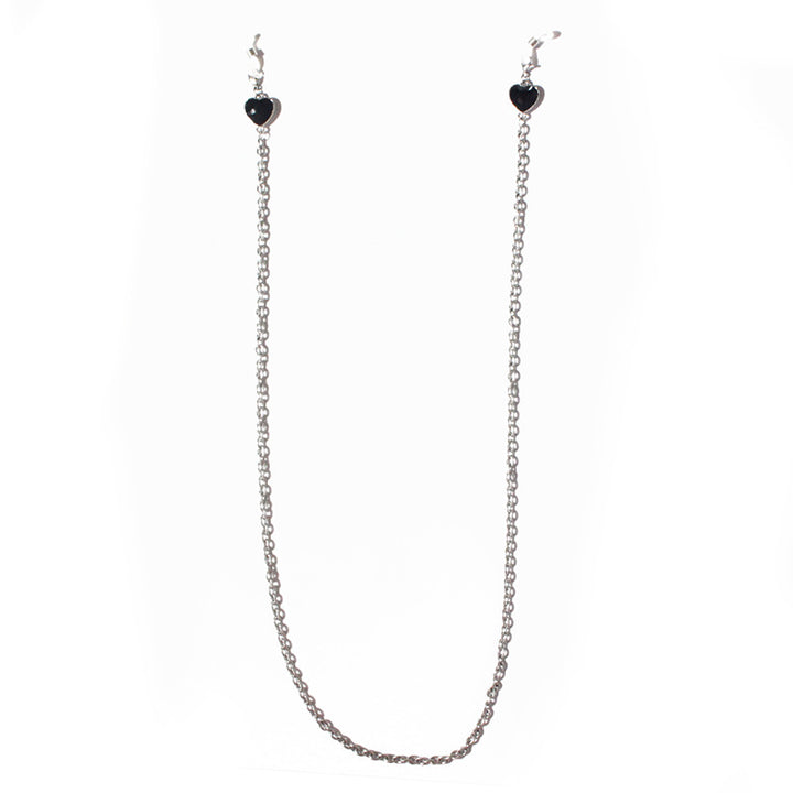 Fashionable glasses holder chain with heart pendants Stornfield