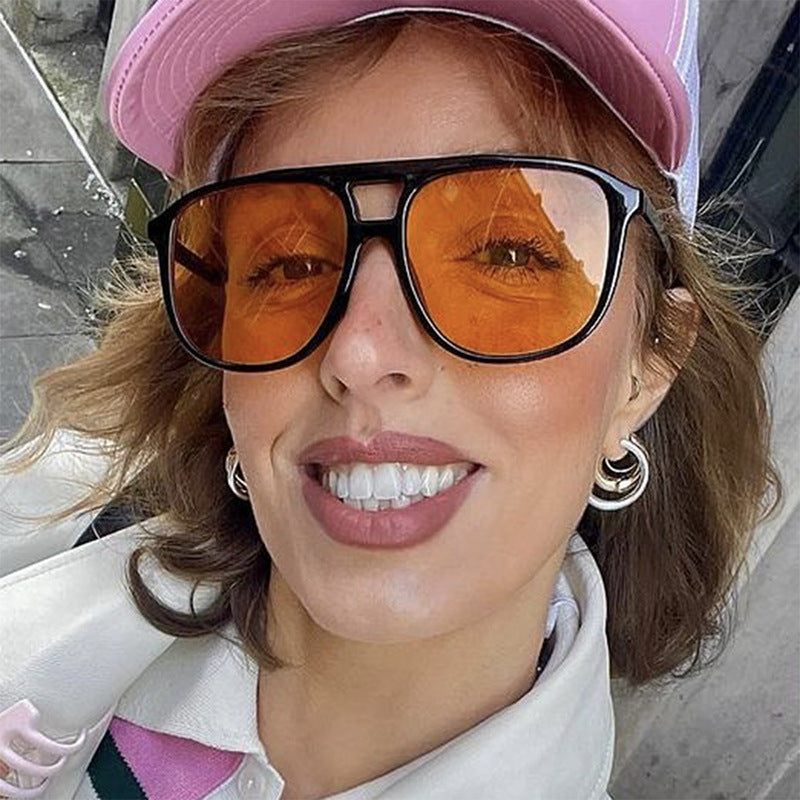 Women's fashionable sunglasses in transparent design with colored lenses Stornfield