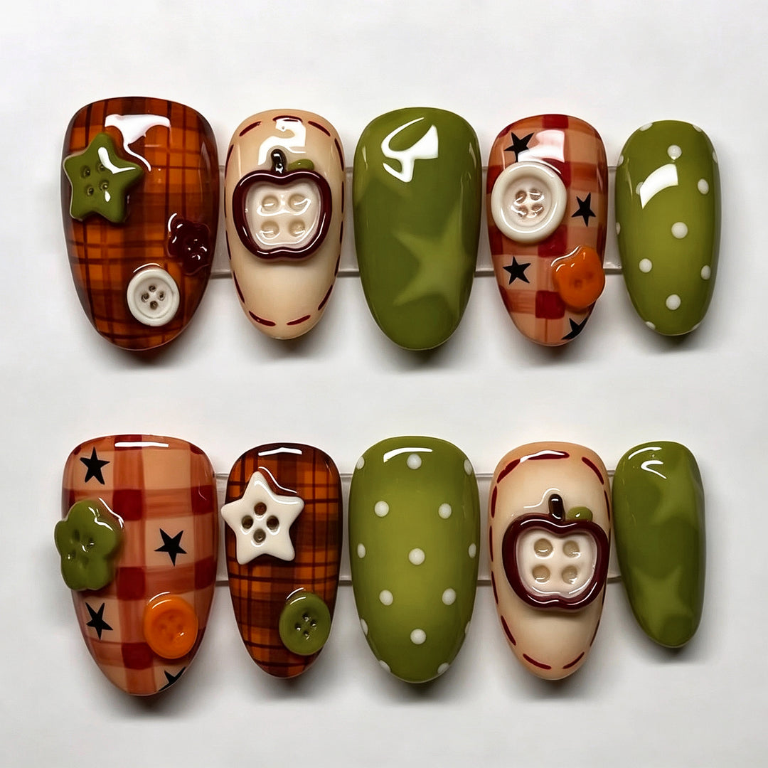 Creative Seasonal Themed Press-On Nails