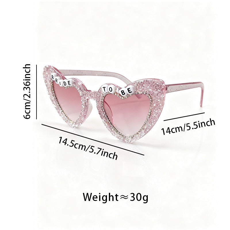 Rhinestone-Embellished Heart Sunglasses Stornfield