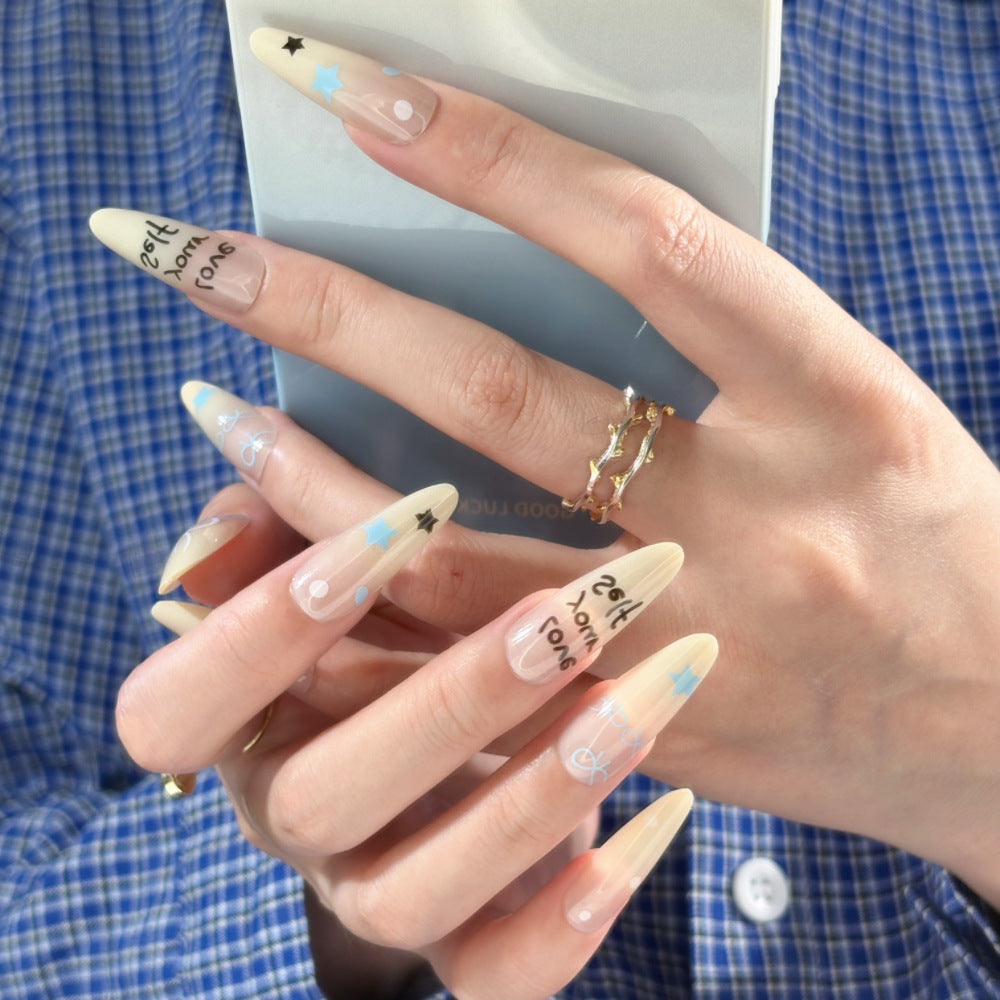 Artistic Floral and Gemstone Press-On Nails Stornfield