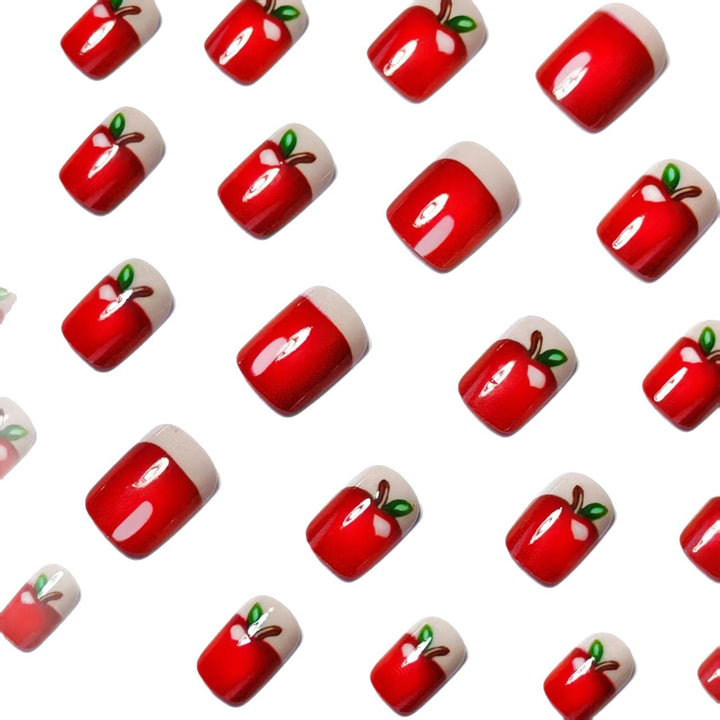 Artificial nails with playful apple motif Stornfield