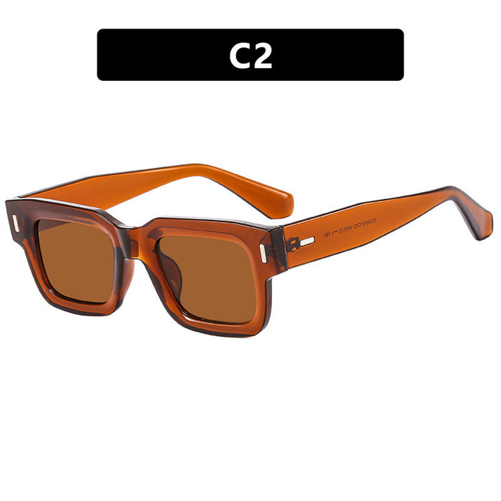 Ladies stylish square sunglasses with eye-catching leopard print Stornfield