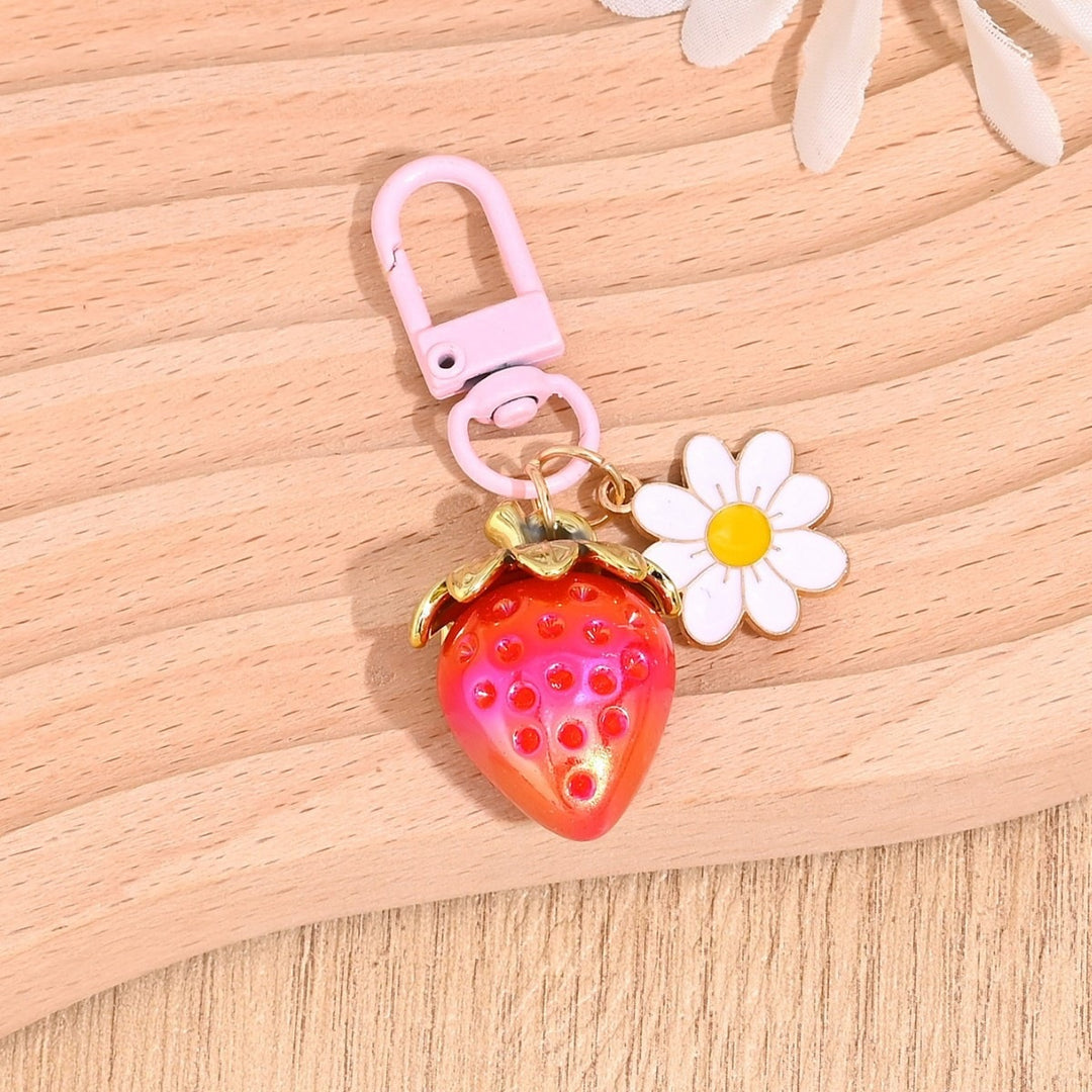 Keychain with Fruity Strawberry Design Stornfield
