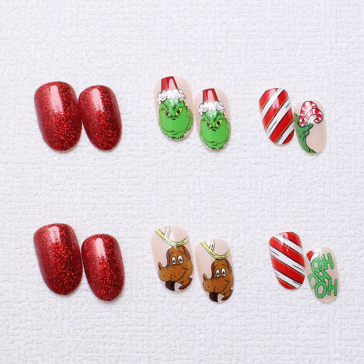 Holiday-Themed Press-On Nail Art Stornfield