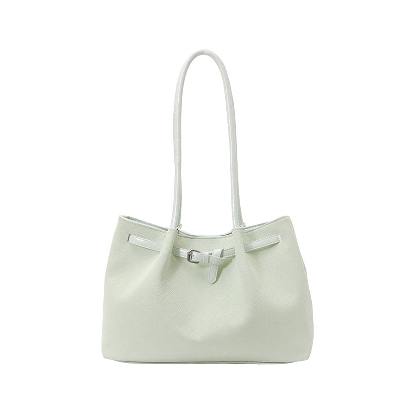 Textured Woven Tote Handbag