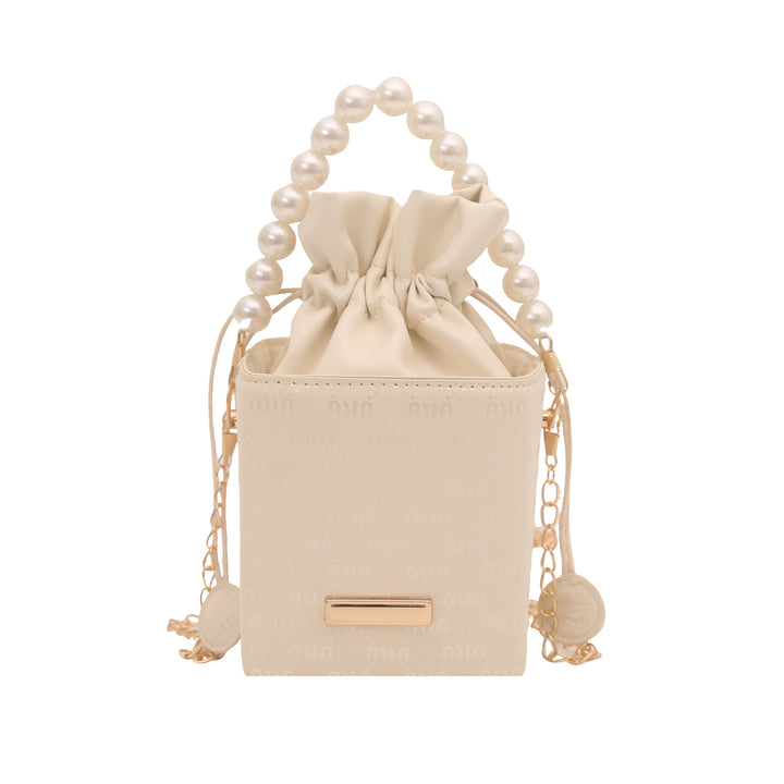 Elegant Pearl-Handled Mini Bucket Bag Stornfield