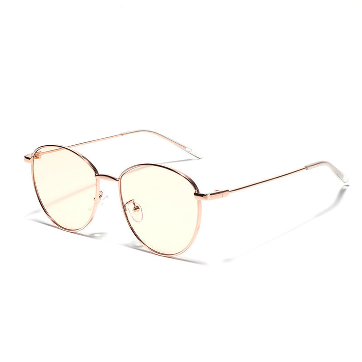 Women's round sunglasses with slim metal frame and polarized lenses Stornfield