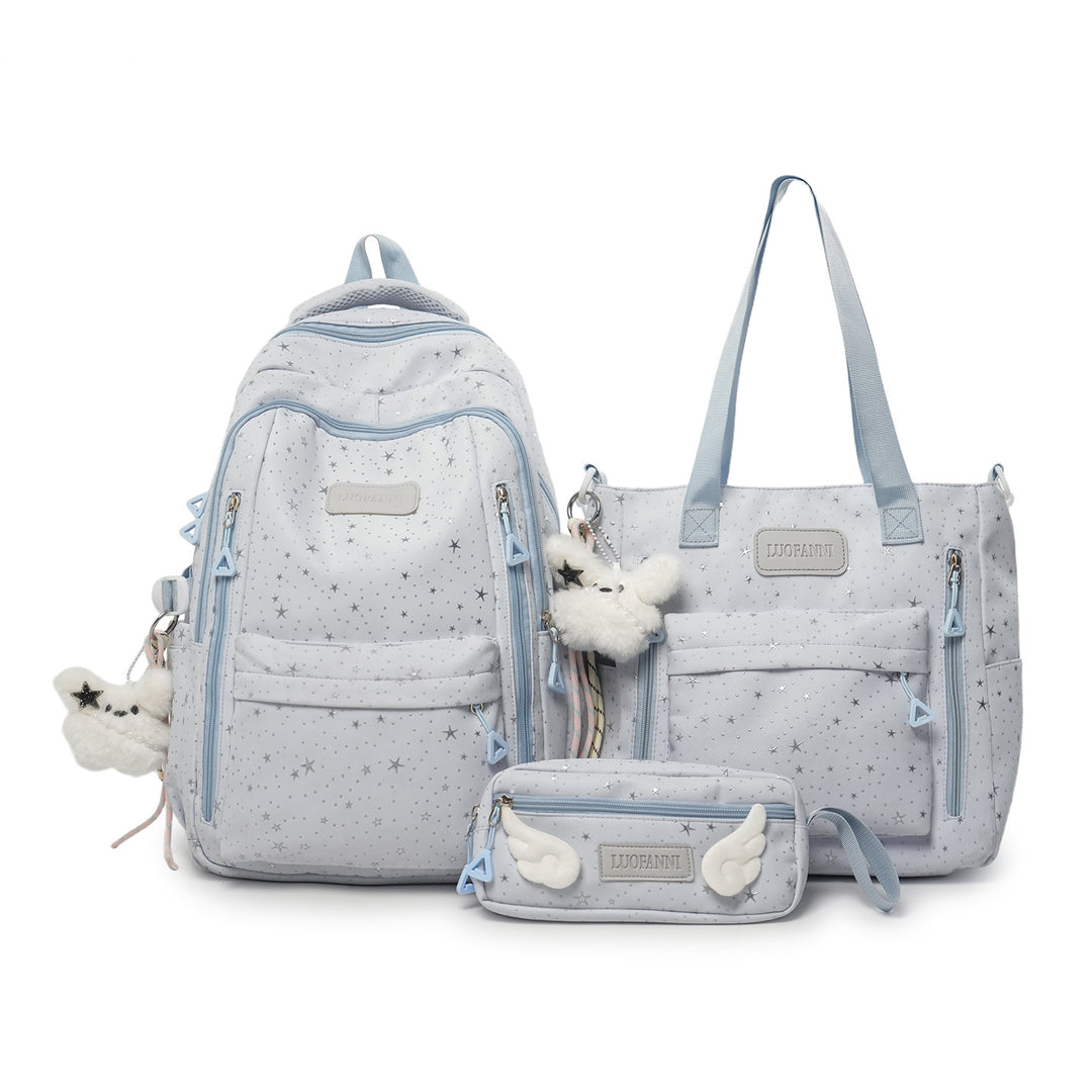 Star-Printed Multi-Pocket Backpack Stornfield