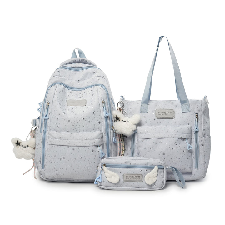 Star-Printed Multi-Pocket Backpack Stornfield