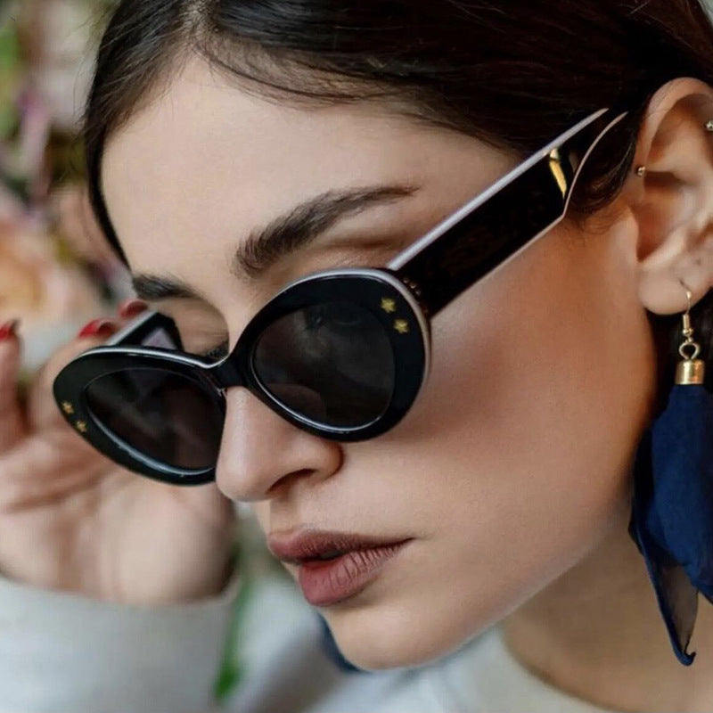 Ladies Cat-Eye Sunglasses with Luxurious Plastic Frame and Decorative Accents Stornfield