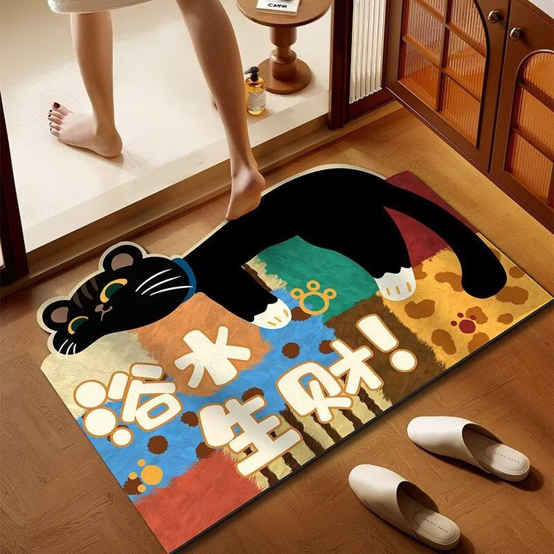 Decorative Cat Shaped Floor Mat