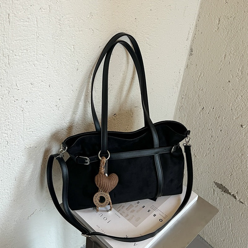 Versatile Suede Tote Bag
