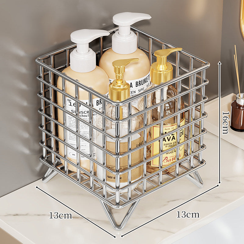 Metal Grid Countertop Dispenser Caddy with Elevated Wire Legs