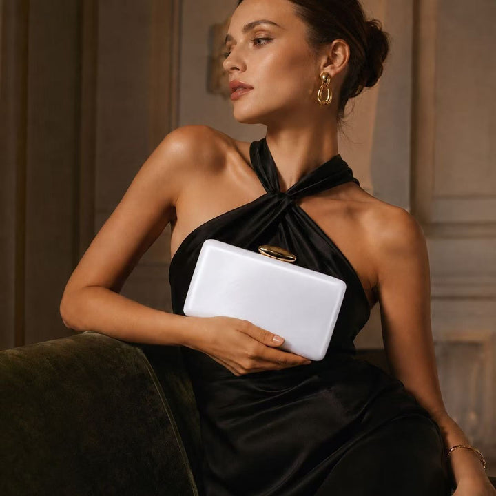 Elegant Textured Box Clutch