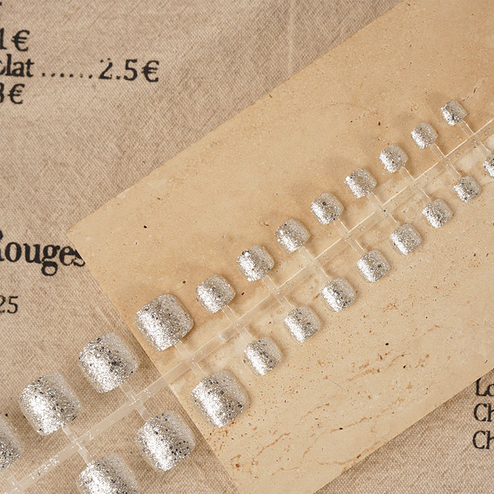 Premium Glittery Press-On Nail Kit Stornfield