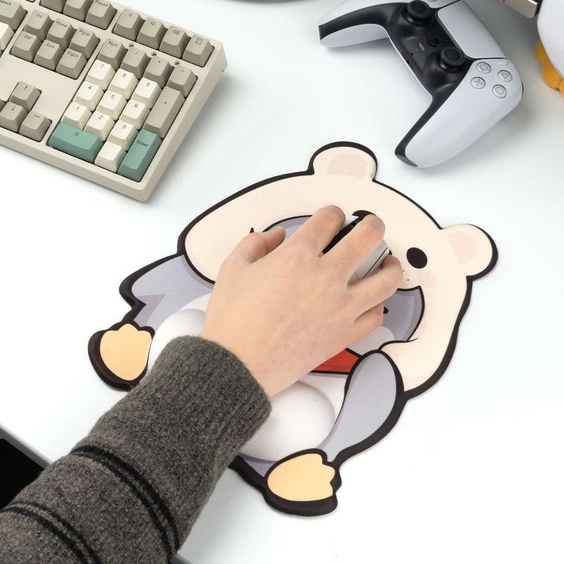 Cartoon Bear-Shaped Mouse Pad