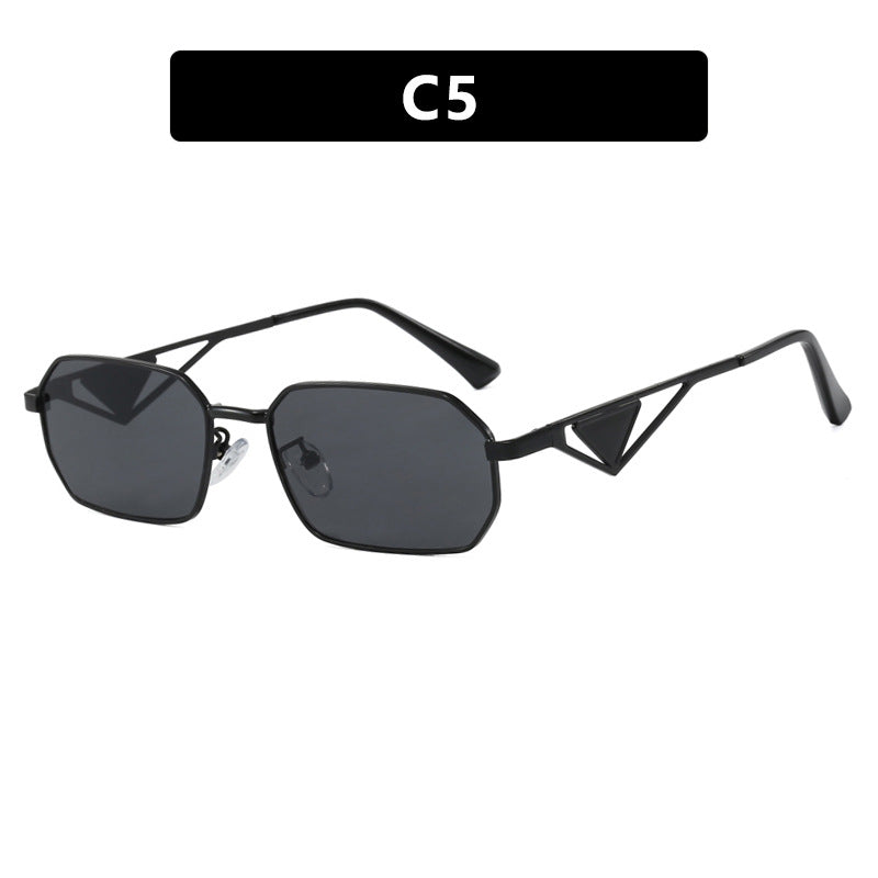 Women geometric luxury sunglasses with slim glossy frame Stornfield