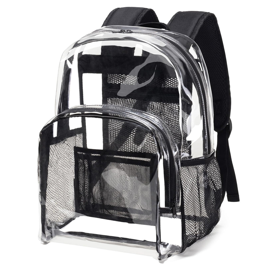 Unisex transparent backpack with breathable mesh design Stornfield