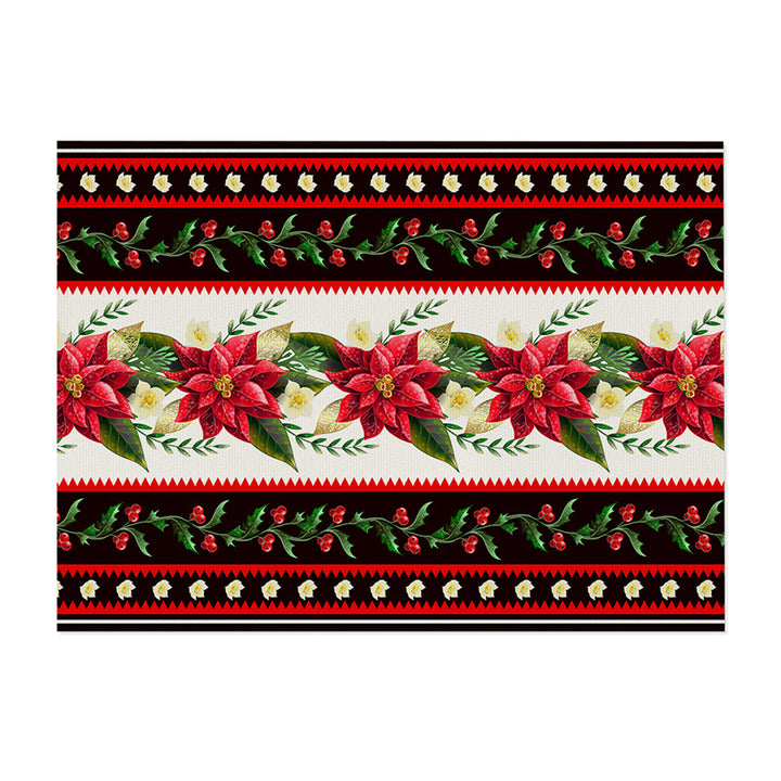 Festive Pinecone Star Holiday Indoor-Outdoor Doormat with Non-Slip Backing