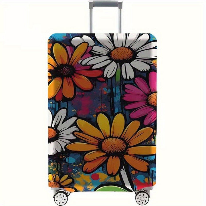 Floral-Illustrated Hard Shell Travel Suitcase Stornfield