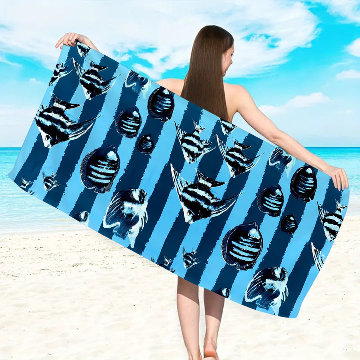 Microfiber beach towel with exclusive turtle motif Stornfield