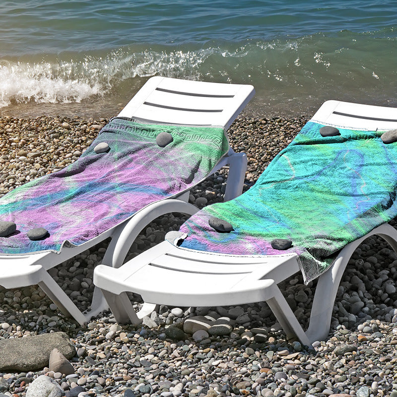 Beach towel made of skin-friendly microfiber with a creative pattern mix Stornfield