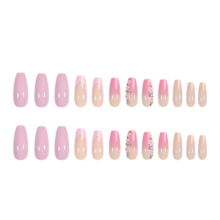 Artful acrylic nails with rhinestone details Stornfield