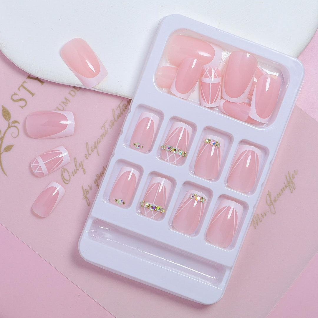 Elegant DIY Natural Look Press-On Nails Stornfield