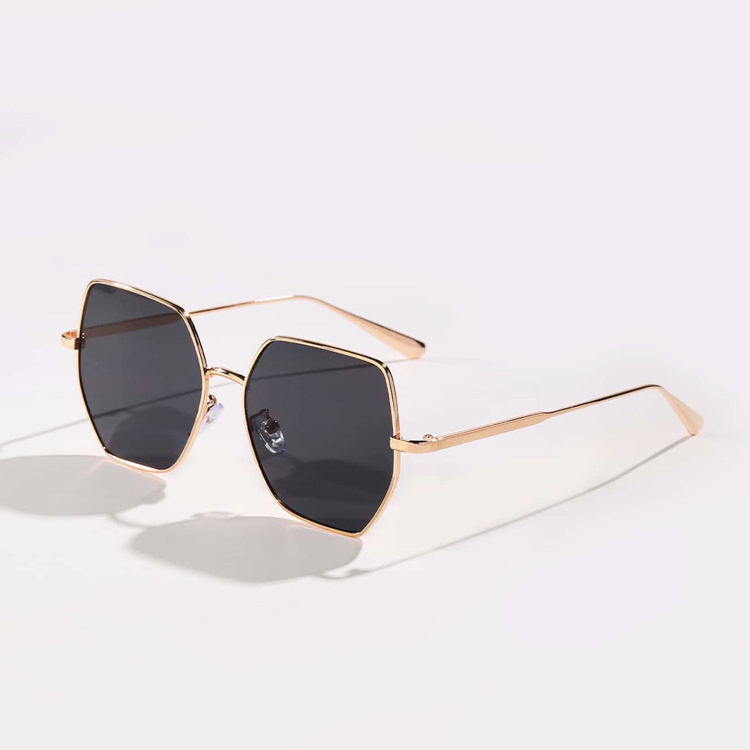 Women fashionable hexagonal sunglasses with UV protection Stornfield