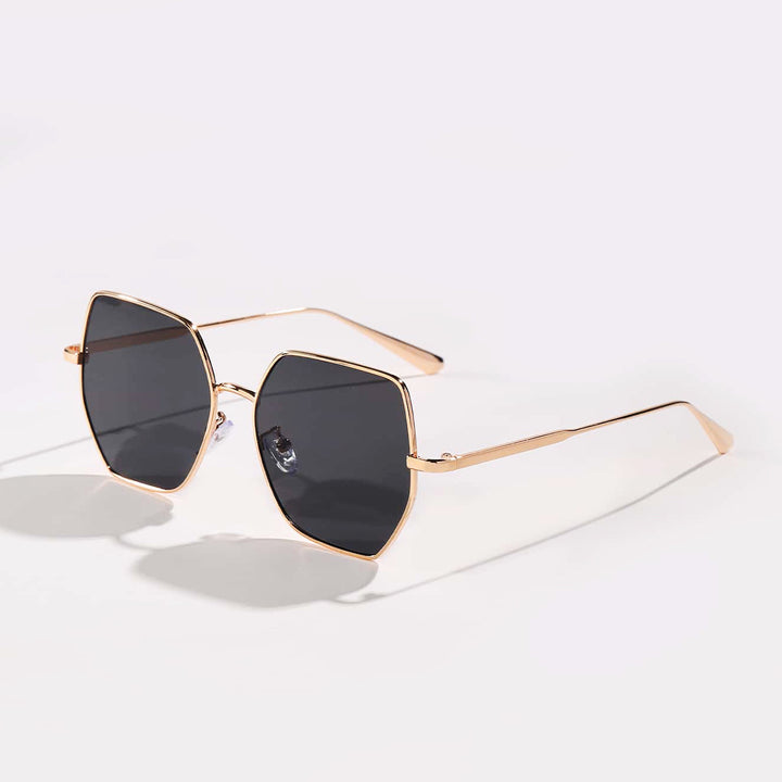 Women fashionable hexagonal sunglasses with UV protection Stornfield