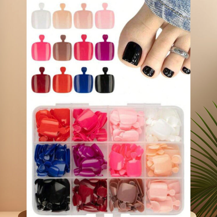 Full Coverage Press-On Toenail Set