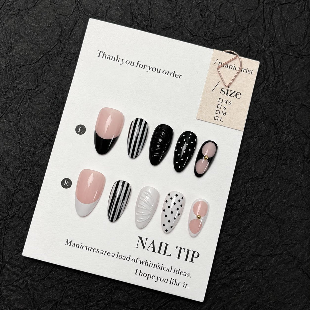 Elegant Artistic Press-On Nail Set Stornfield