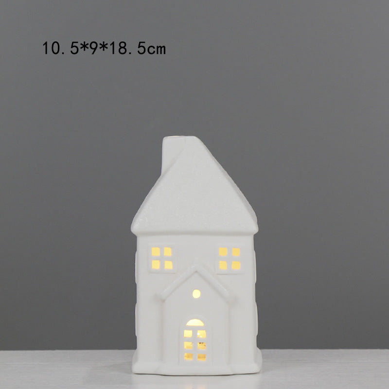 Decorative House-Shaped Ceramic Night Light Stornfeild