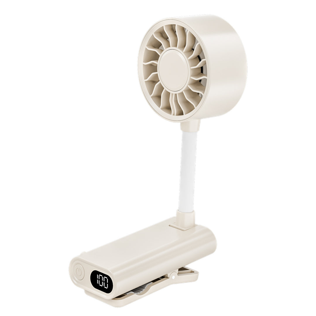 Women's portable mini fan with powerful battery and flexible mount Stornfield