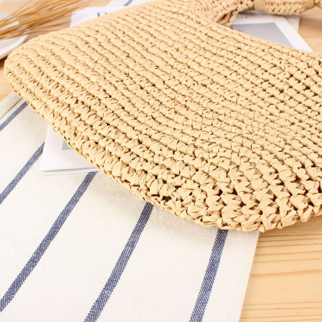 Shoulder bag made of hand-knotted natural material with stylish knot closure Stornfield