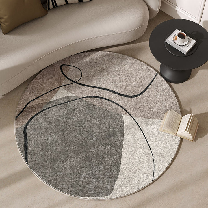 Round Motivational Area Rug Stornfield