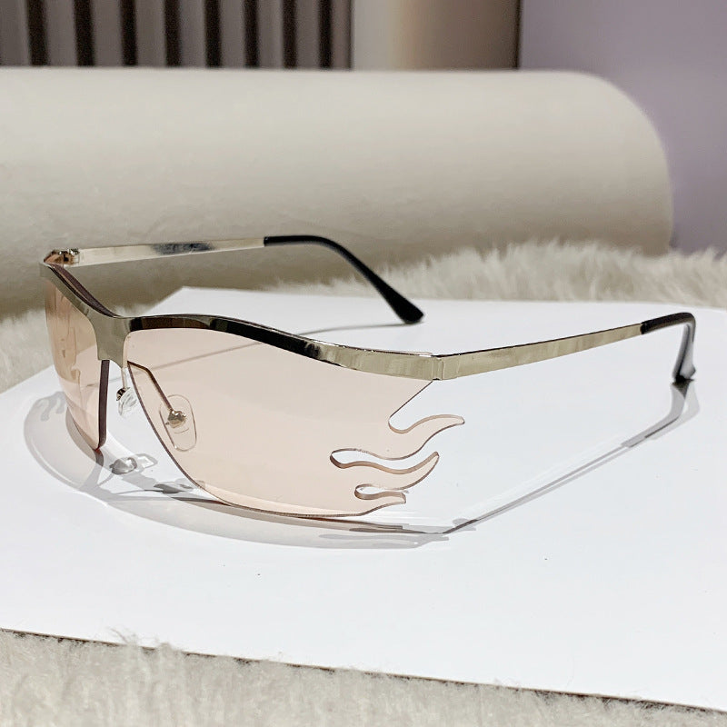Women futuristic sunglasses with elegant transparent frame Stornfield