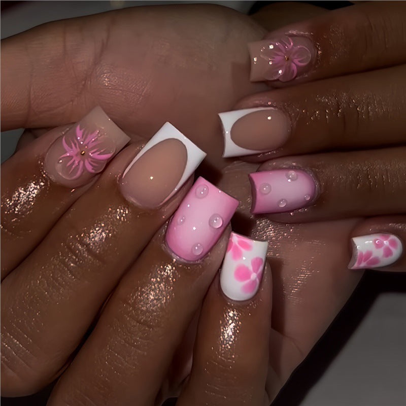 Floral Design Press-On Nail Art Extensions Stornfield