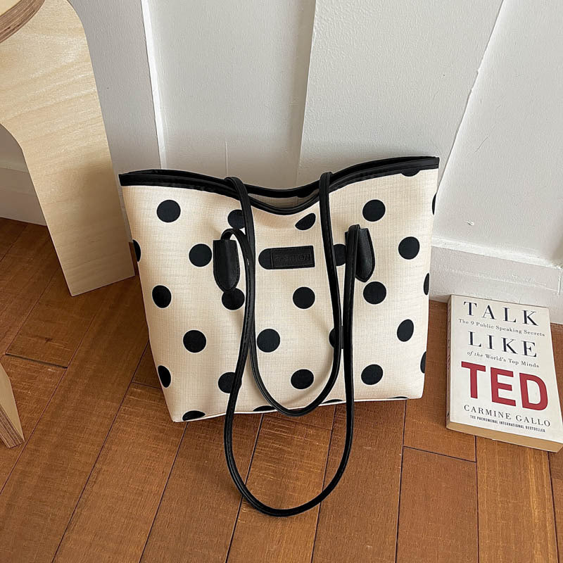Polka Dot Patterned Tote Bag