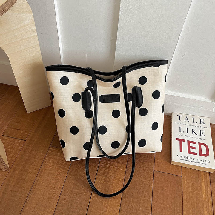 Polka Dot Patterned Tote Bag
