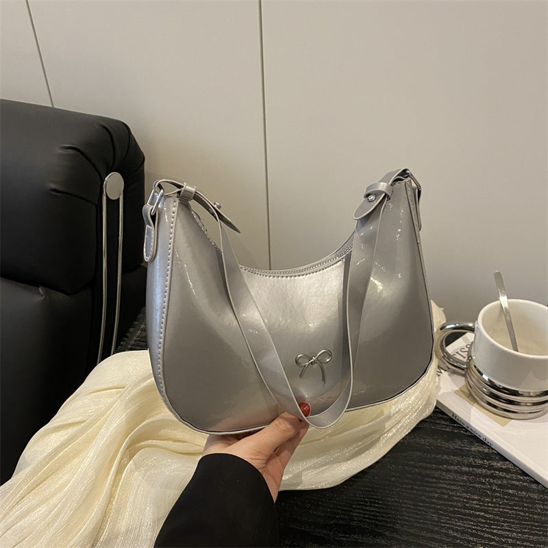 Premium Glossy Faux Leather Hobo Bag Stornfield